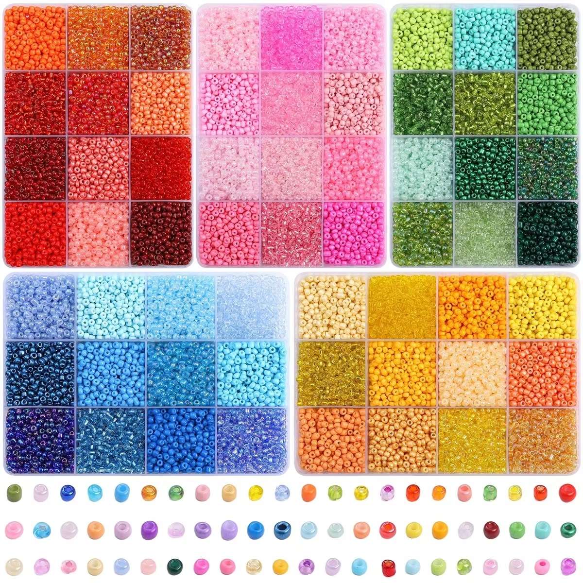 3600pcs 3mm Glass Seed Beads,  – Jewelry Making Degree recenzja i cena