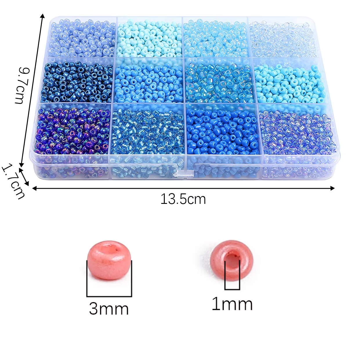 3600pcs 3mm Glass Seed Beads,  – Jewelry Making Degree recenzja i cena