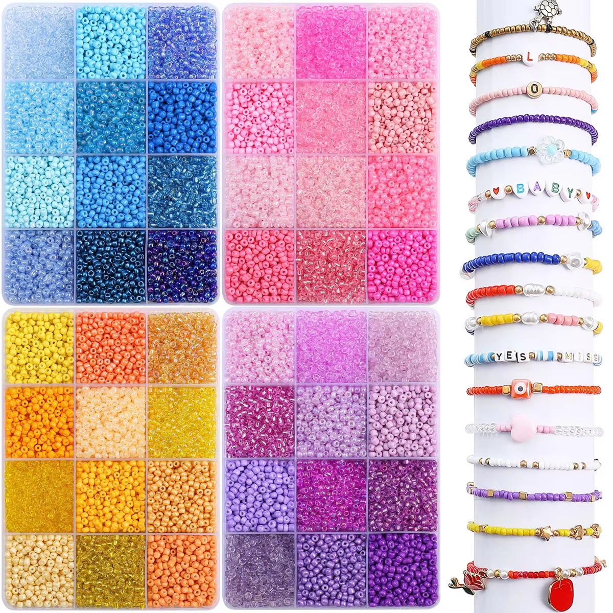 3600pcs 3mm Glass Seed Beads,  – Jewelry Making Degree recenzja i cena