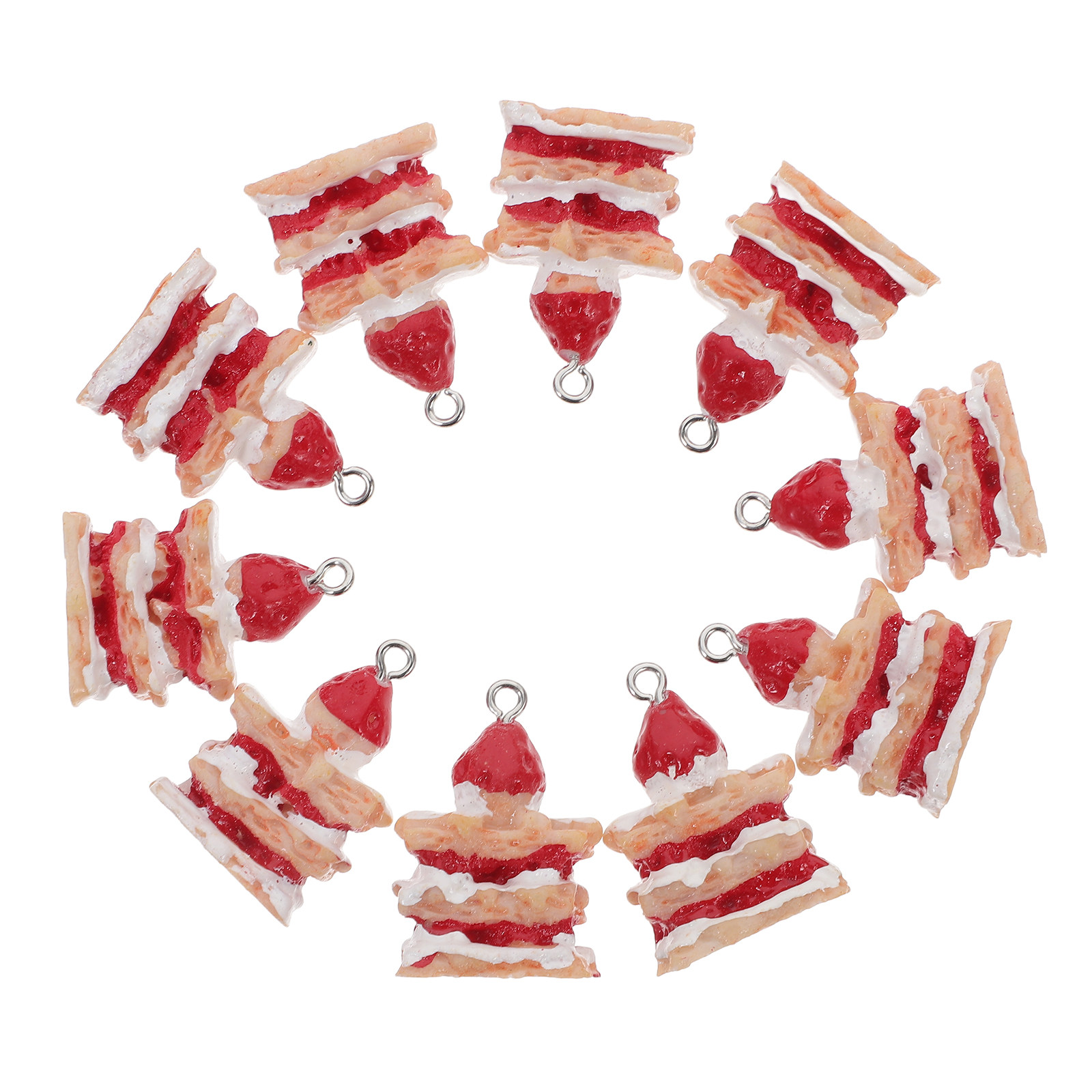 10Pcs Mini Strawberry Cake Res – Jewelry Making Resin recenzja i cena