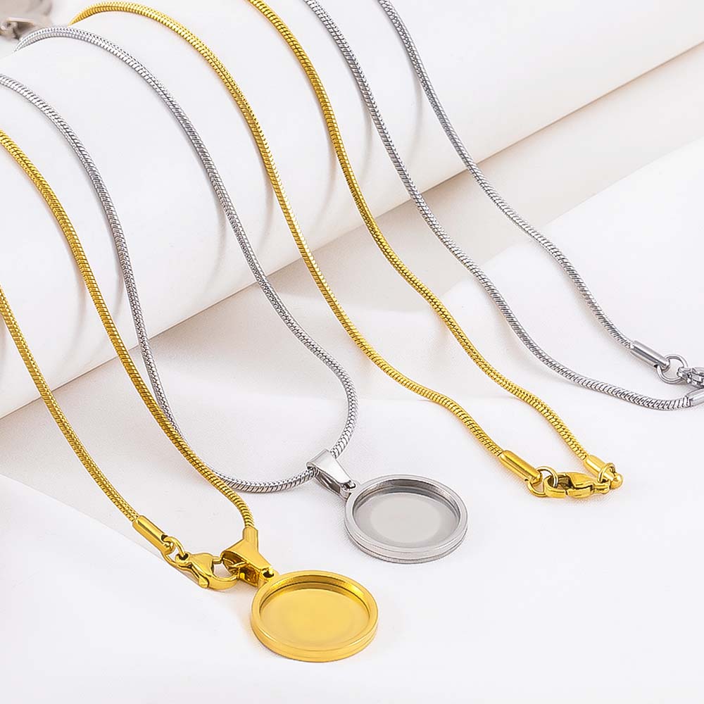 1pc Stainless Steel Snake Chai – Pendant Blank Bezel recenzja i cena