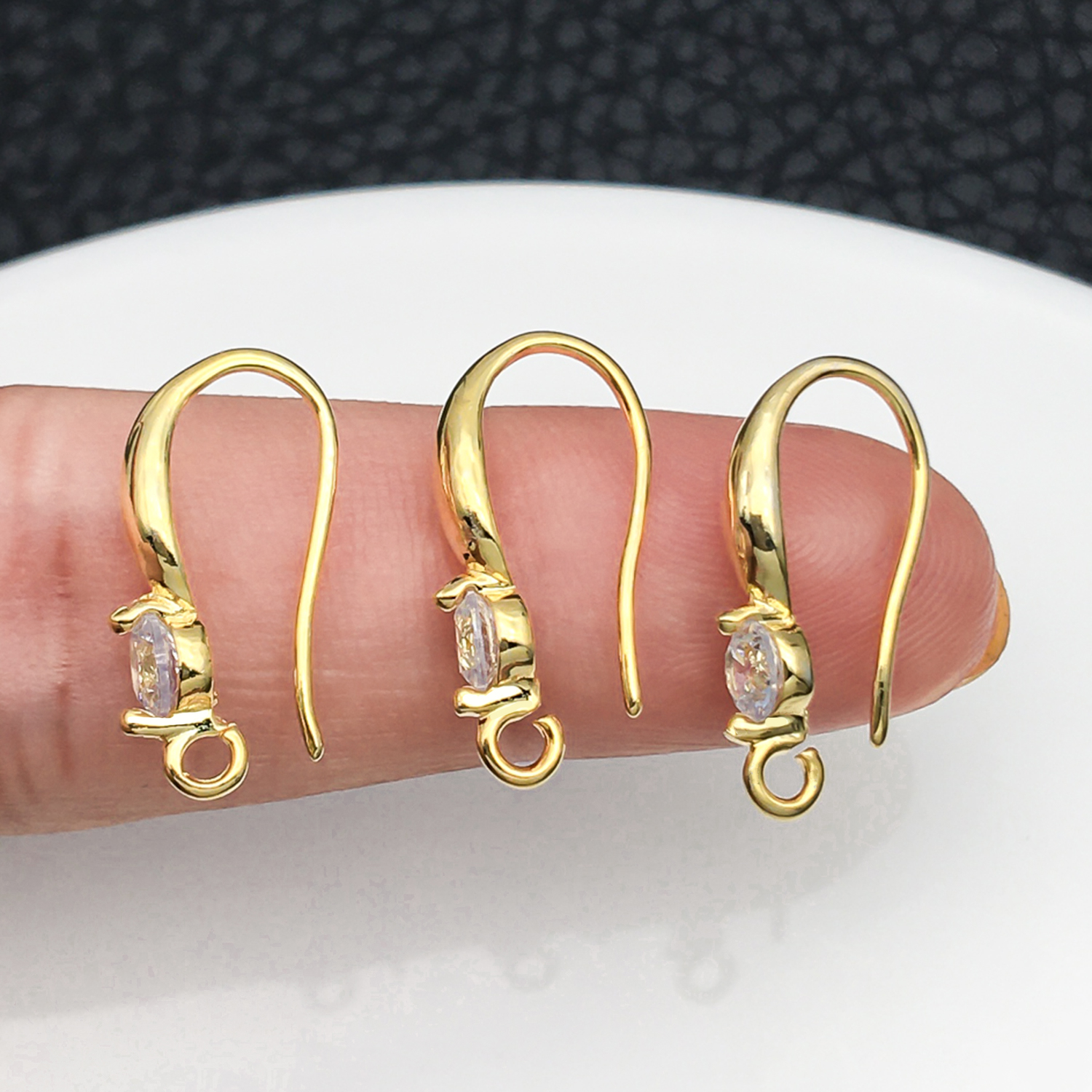 3pcs 10x19mm with Zircon Earri – Jewelry Making Brass recenzja i cena