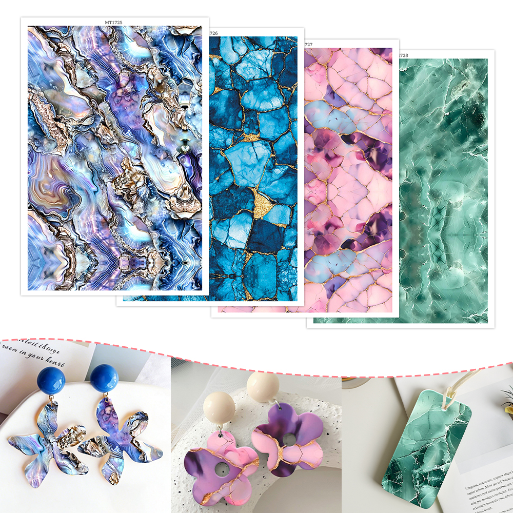 4pcs Transfer Paper Marble Leo – Jewelry Making For Birthday Party recenzja i cena