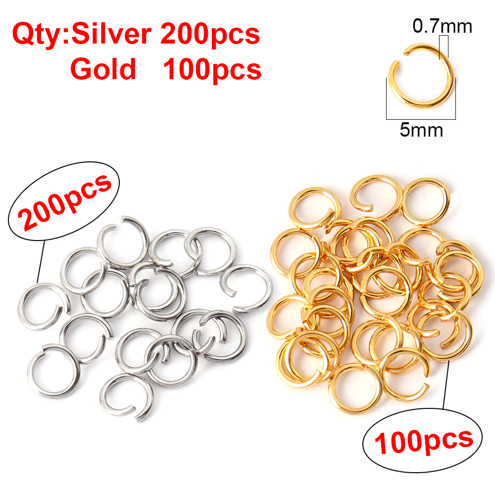 100-200Pcs/lot Stainless Steel – Jewelry Making Jump Rings recenzja i cena
