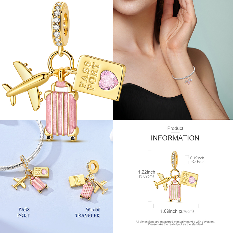 Travel Series Charms 925 Silve – Jewelry Making Paris recenzja i cena