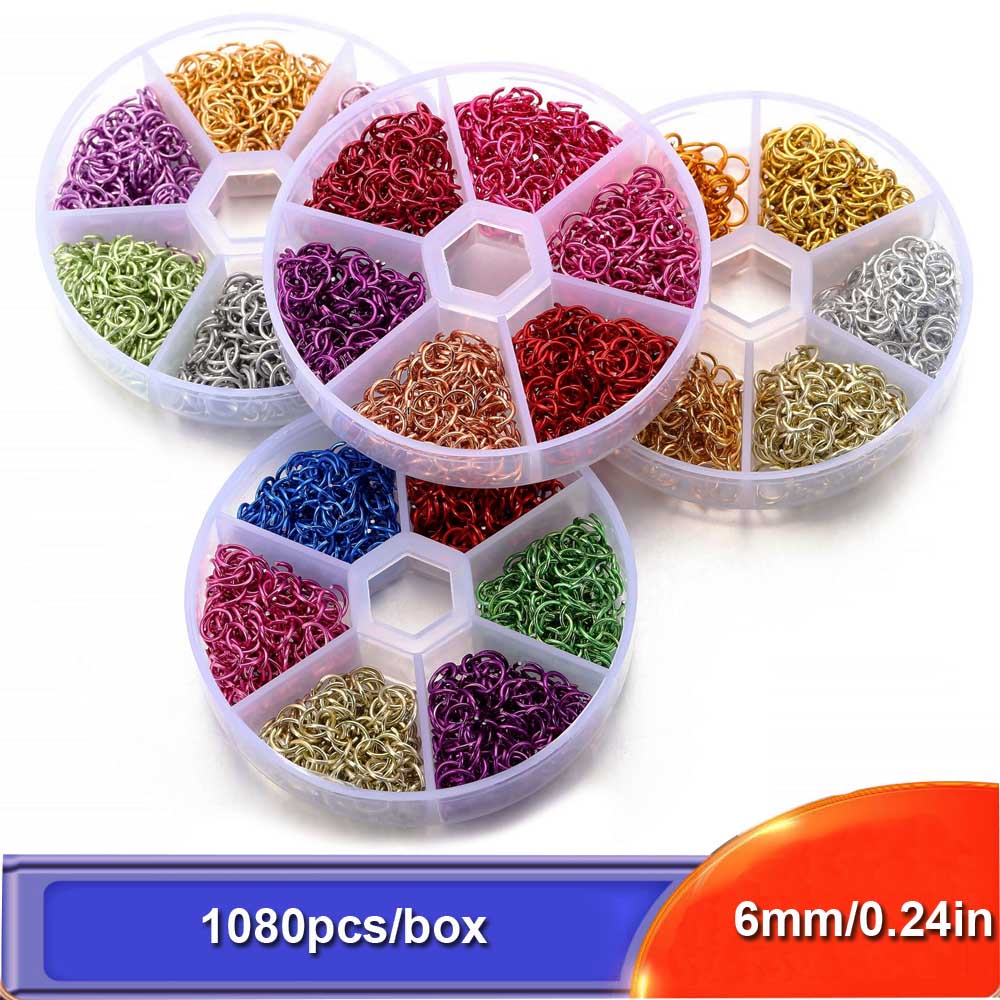 1080pcs Colorful Jump Rings fo – Jewelry Making Jump Rings recenzja i cena