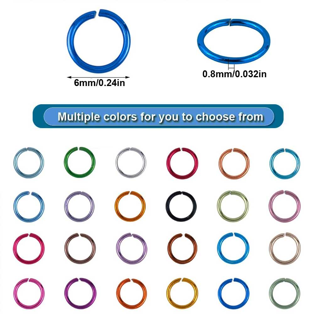 1080pcs Colorful Jump Rings fo – Jewelry Making Jump Rings recenzja i cena