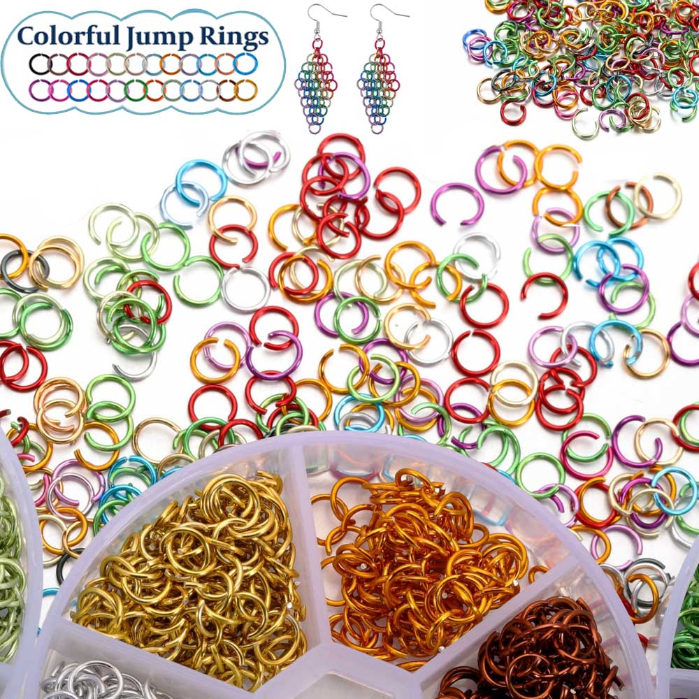 1080pcs Colorful Jump Rings fo – Jewelry Making Jump Rings recenzja i cena