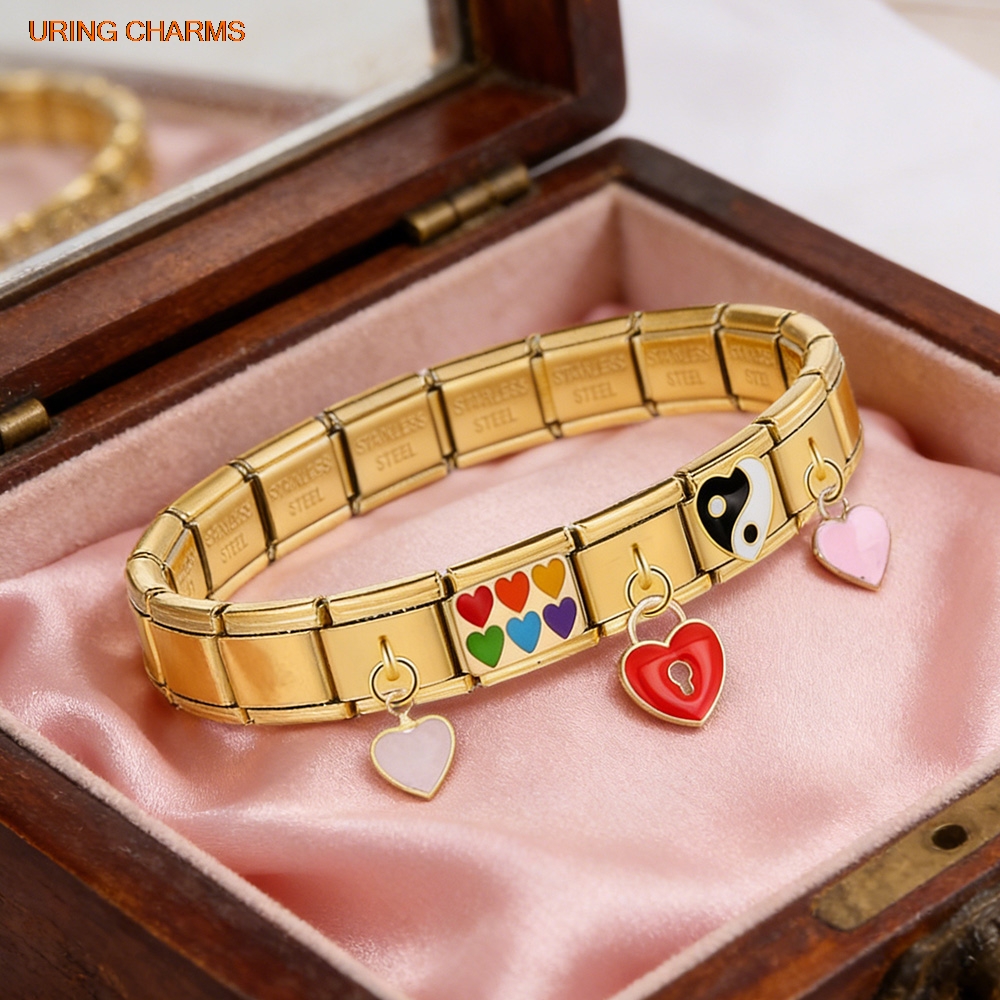 URING Elastic Charm Gold Color – Jewelry Making For Couples recenzja i cena