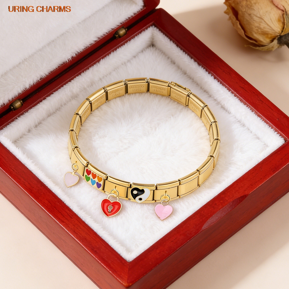 URING Elastic Charm Gold Color – Jewelry Making For Couples recenzja i cena