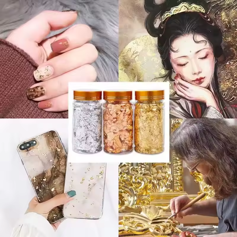 Metallic Foil Flakes Golden Si – Jewelry Making Event recenzja i cena