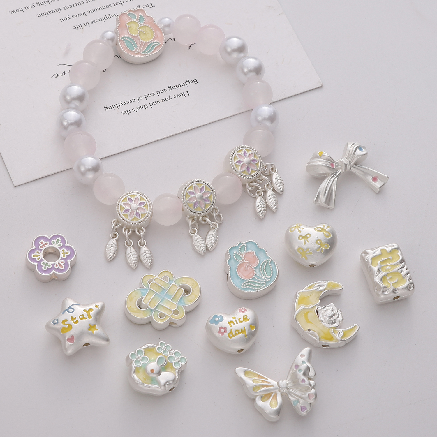 Alloy Moon Charms Beads Pendan – Jewelry Making For Birthday Party recenzja i cena