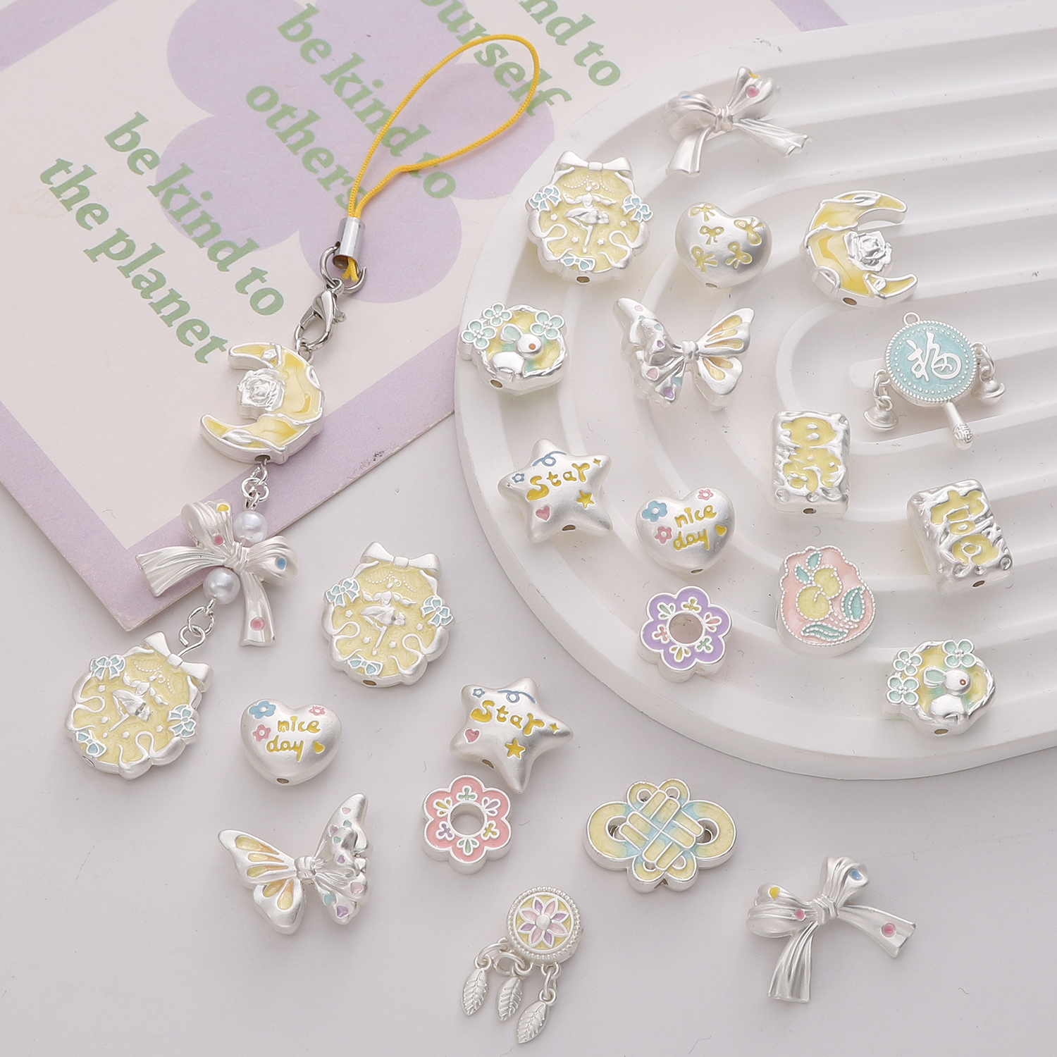 Alloy Moon Charms Beads Pendan – Jewelry Making For Birthday Party recenzja i cena