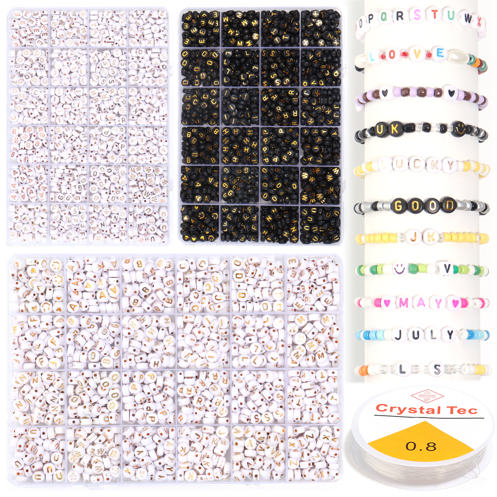 1200pcs/box Acrylic Letter Bea – Jewelry Making Degree recenzja i cena