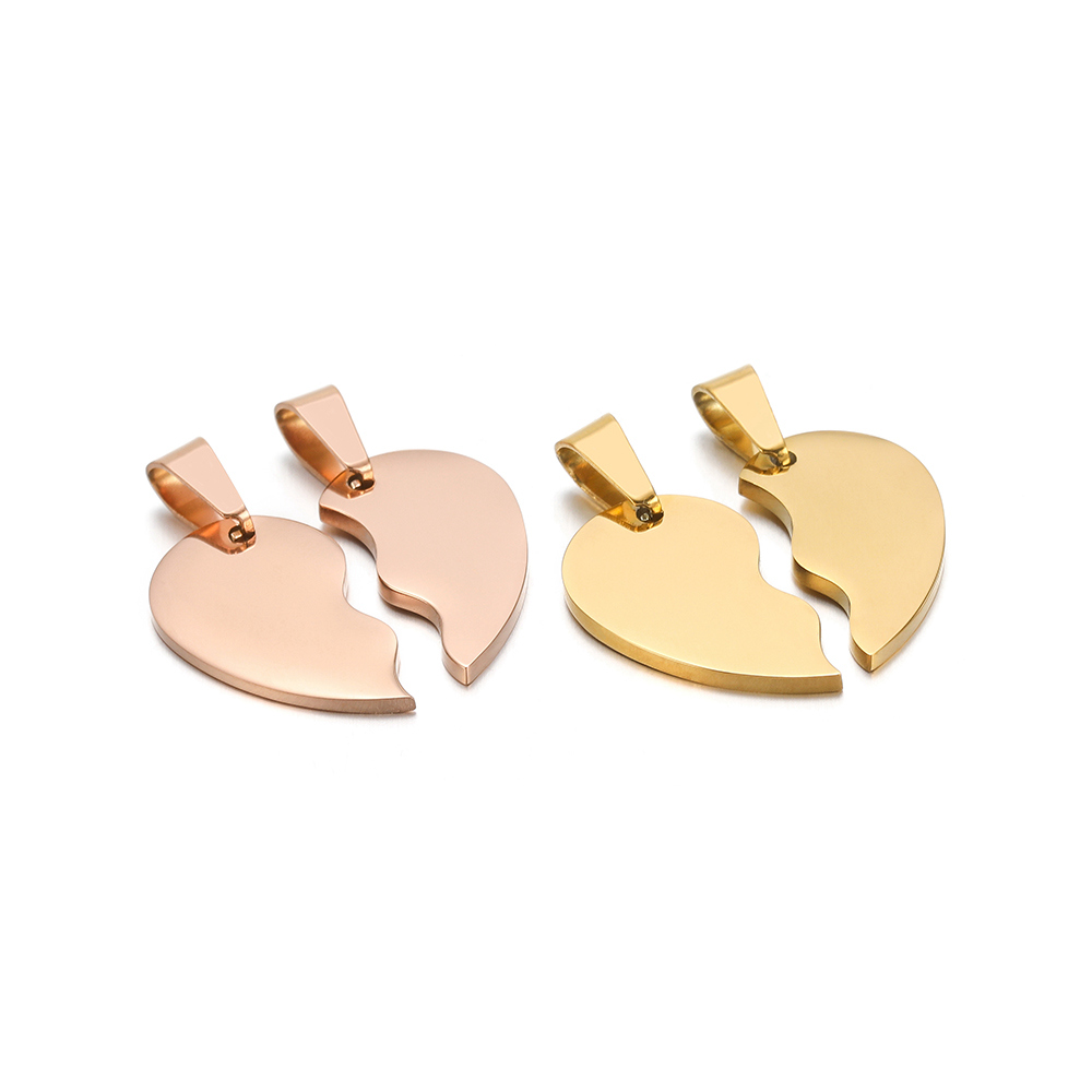 2Pcs/set Stainless Steel Gold  – Jewelry Making For Couples recenzja i cena