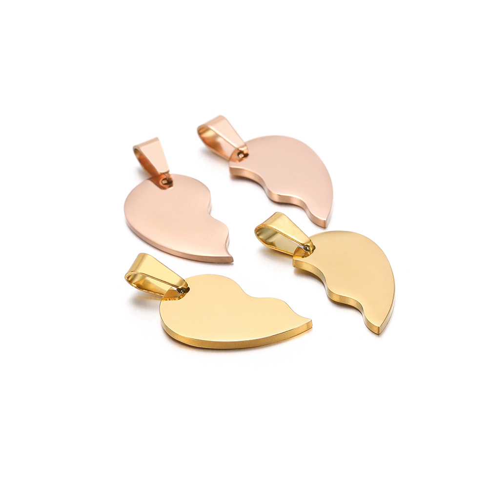 2Pcs/set Stainless Steel Gold  – Jewelry Making For Couples recenzja i cena