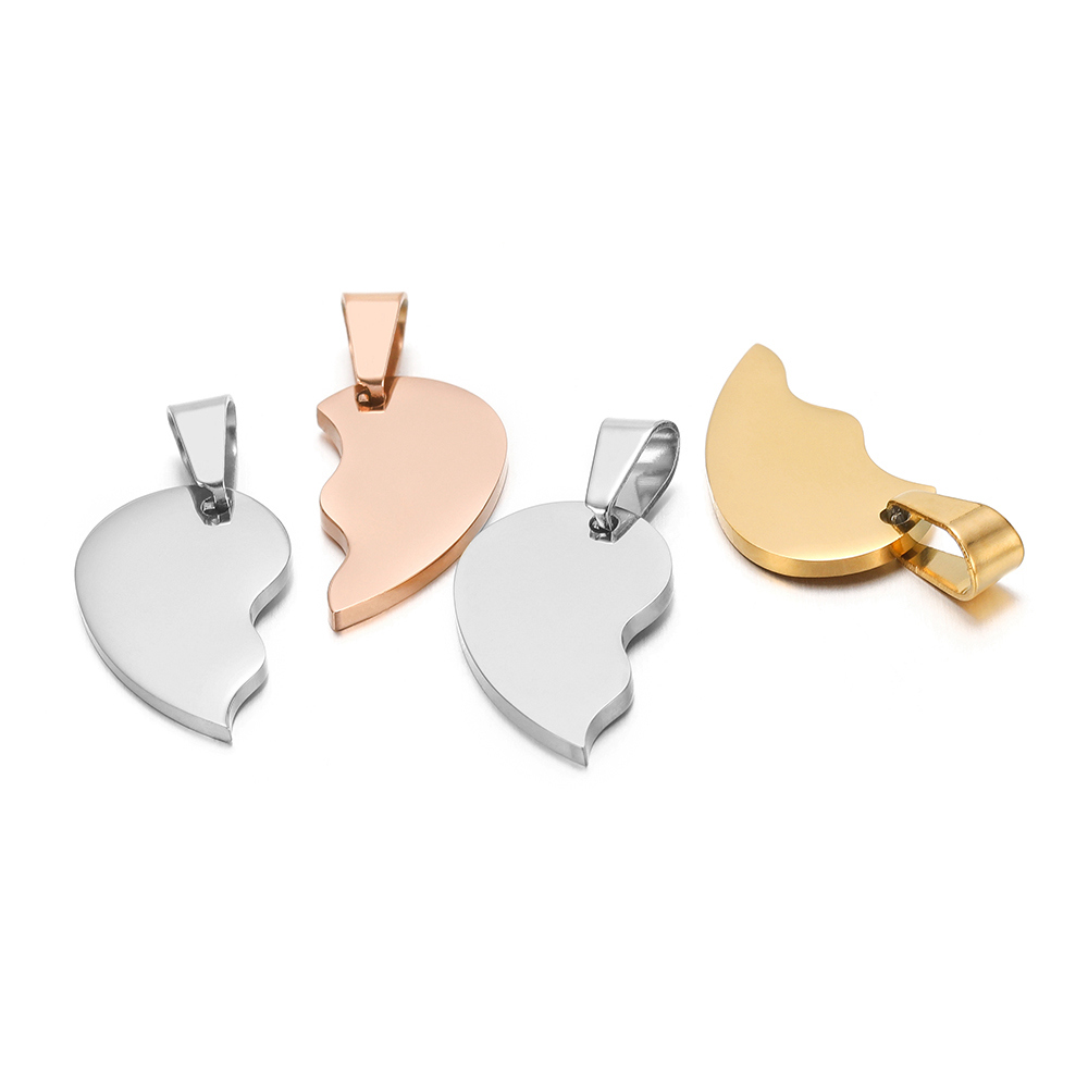 2Pcs/set Stainless Steel Gold  – Jewelry Making For Couples recenzja i cena
