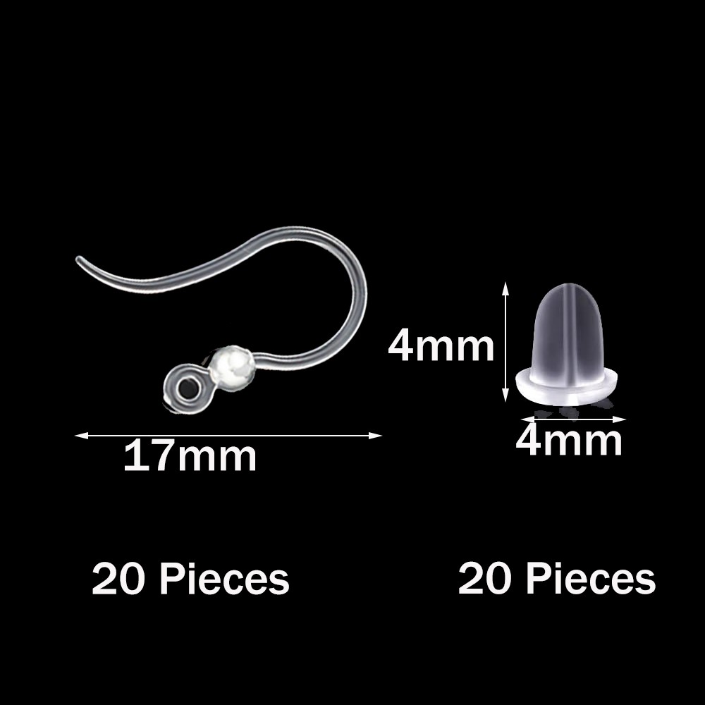 40pcs Clear Plastic Earring Ho – Jewelry Making Resin recenzja i cena