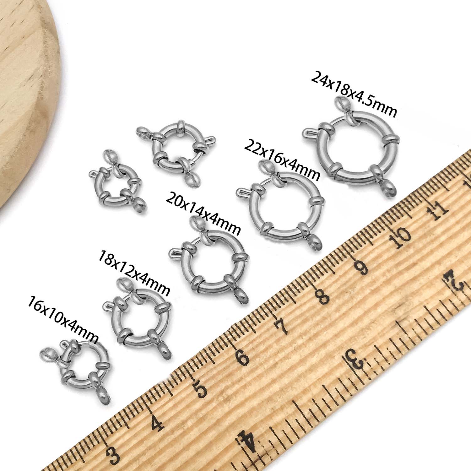 2pcs Stainless Steel Round Cla – Jewelry Making Brass recenzja i cena
