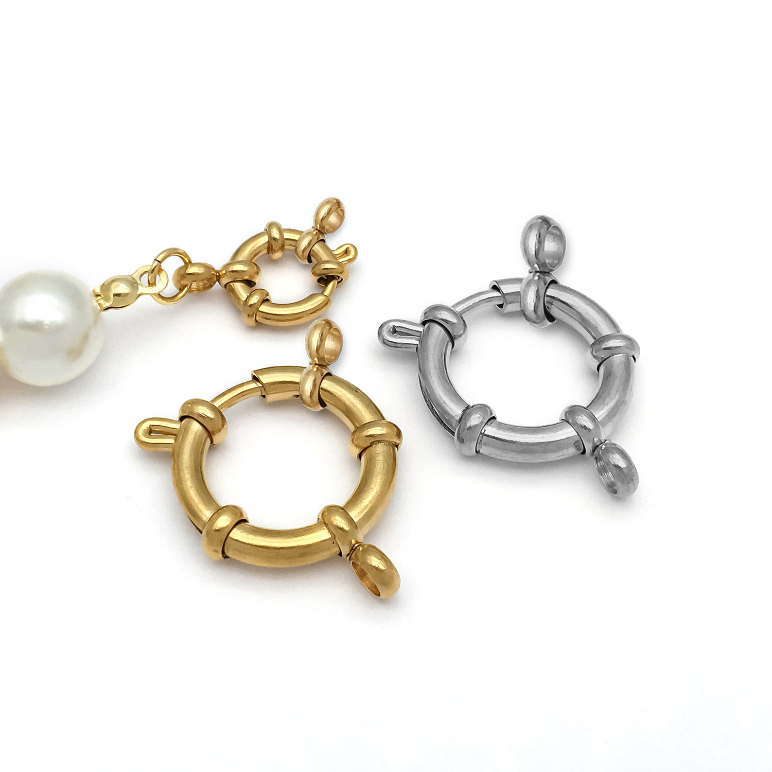 2pcs Stainless Steel Round Cla – Jewelry Making Brass recenzja i cena