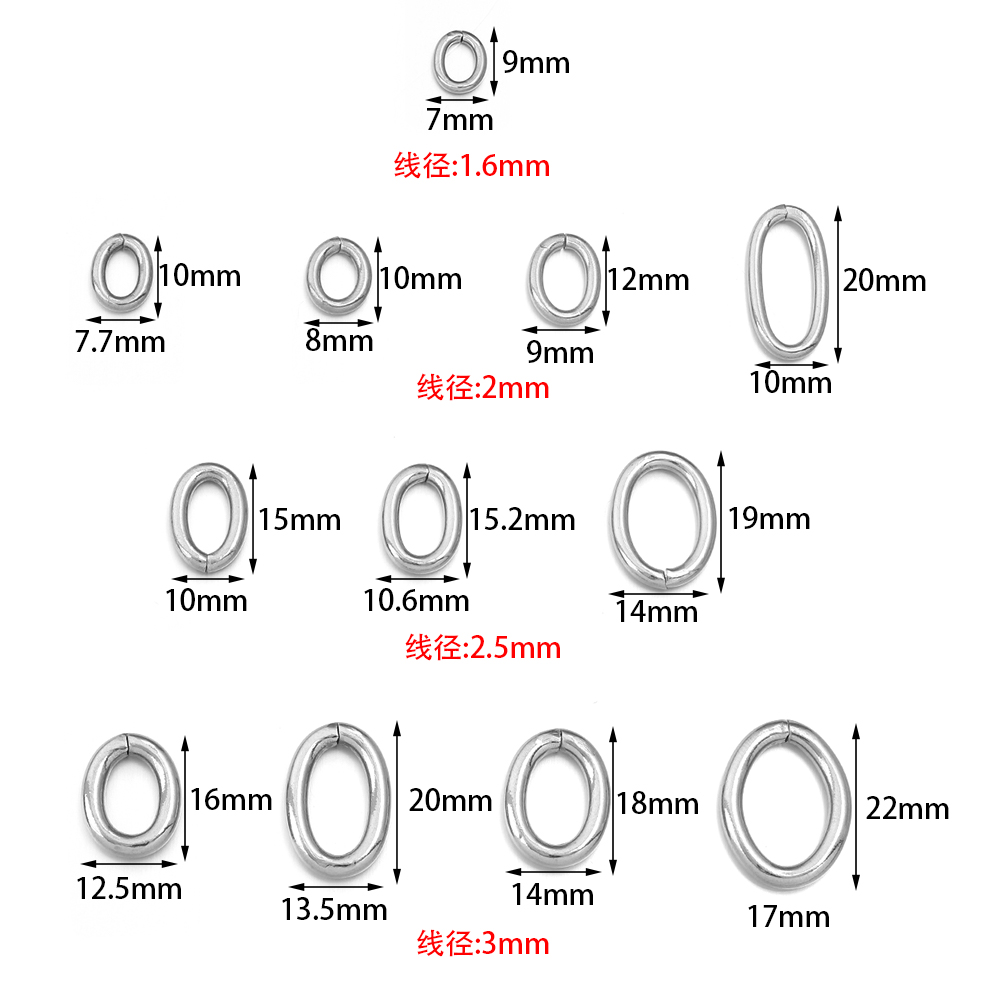 20pcs/lot Stainless Steel Oval – Jewelry Making Jump Rings recenzja i cena
