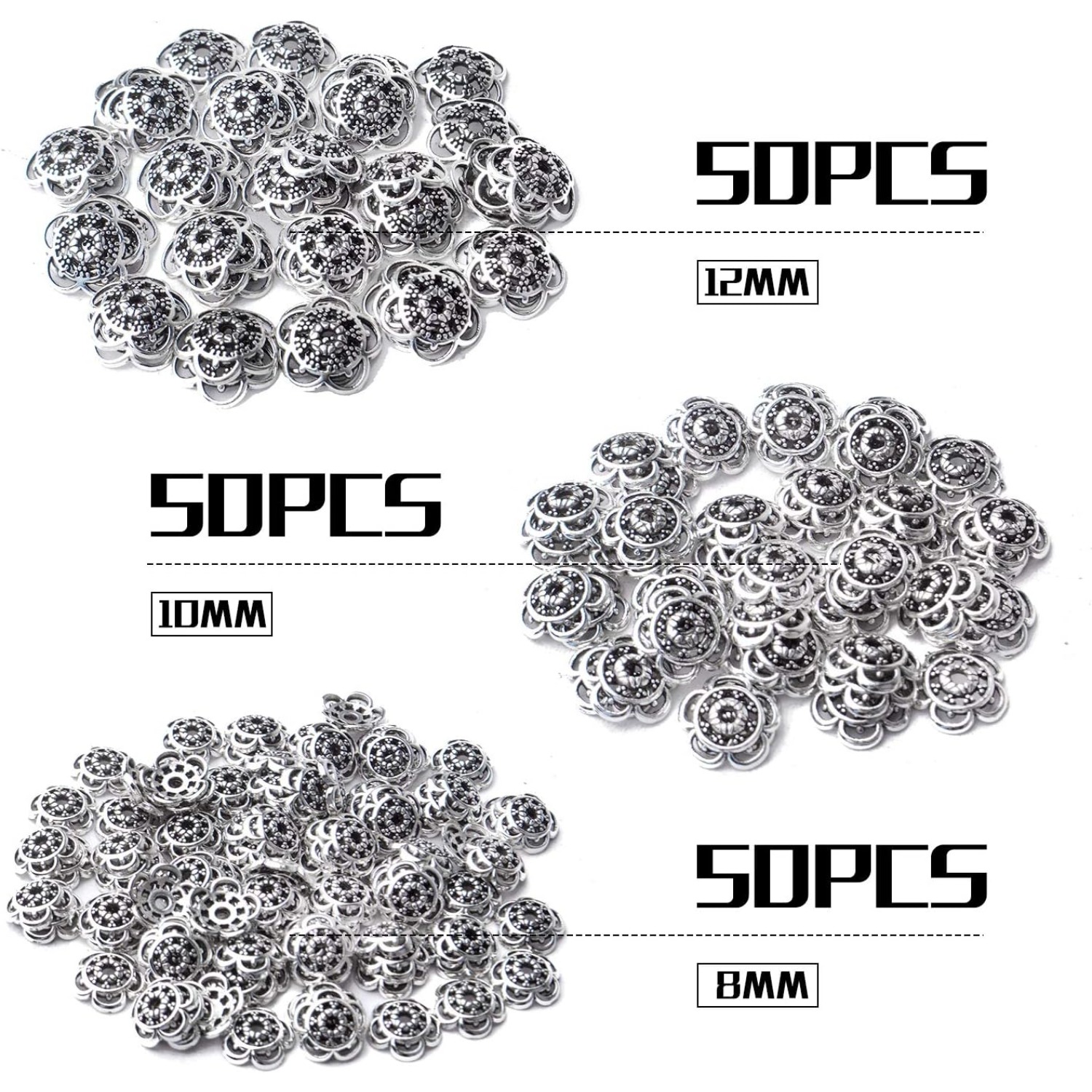 200pcs Flower Bead Caps Alloy  – Jewelry Making Bali recenzja i cena