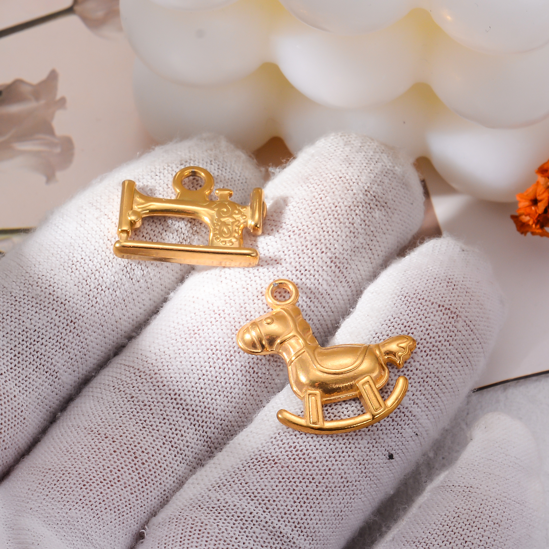 2Pcs Stainless Steel Bear Rock – Jewelry Making For Couples recenzja i cena