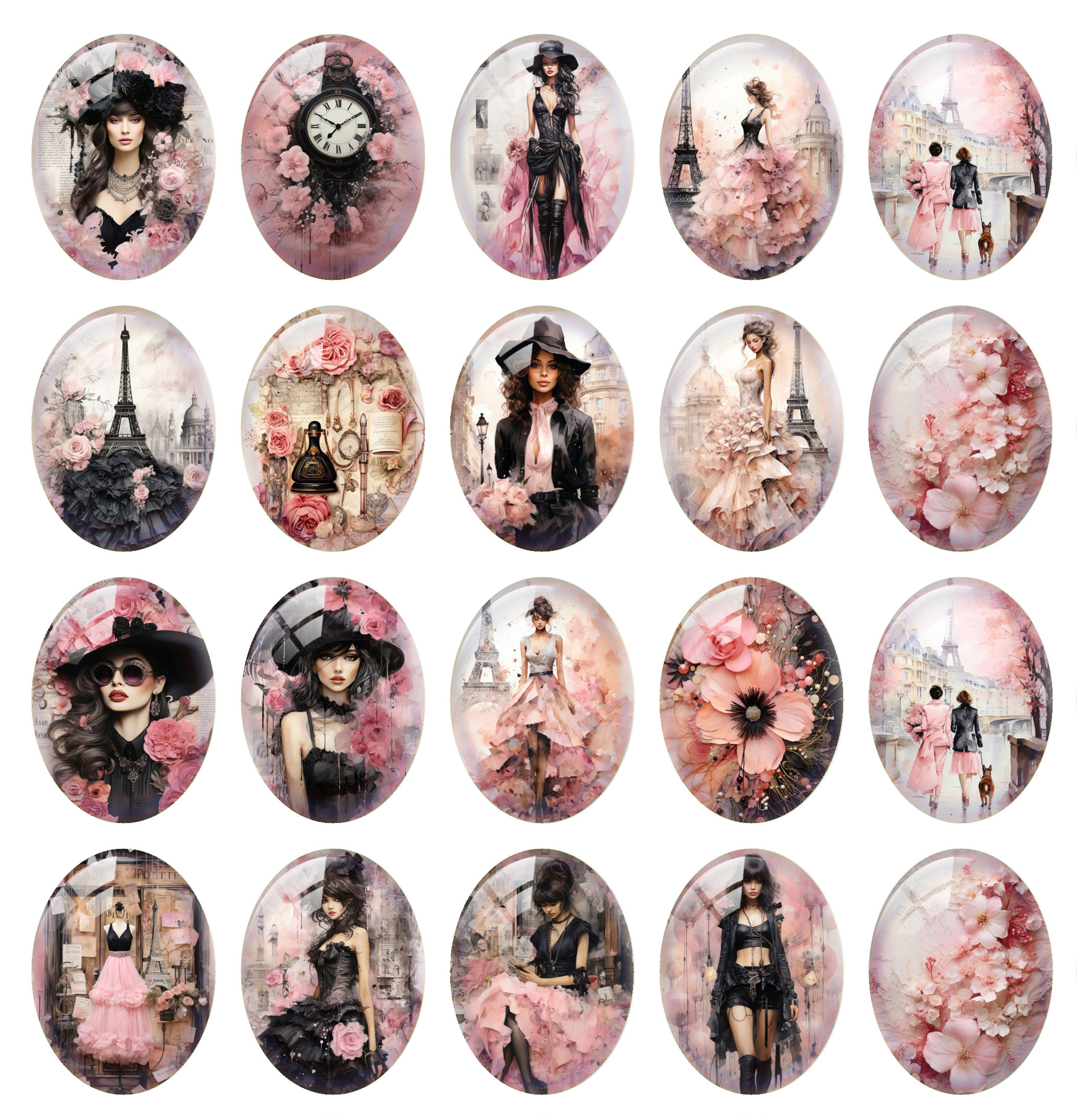 10pcs/lot Gothic Black Pink Pa – Jewelry Making Paris recenzja i cena