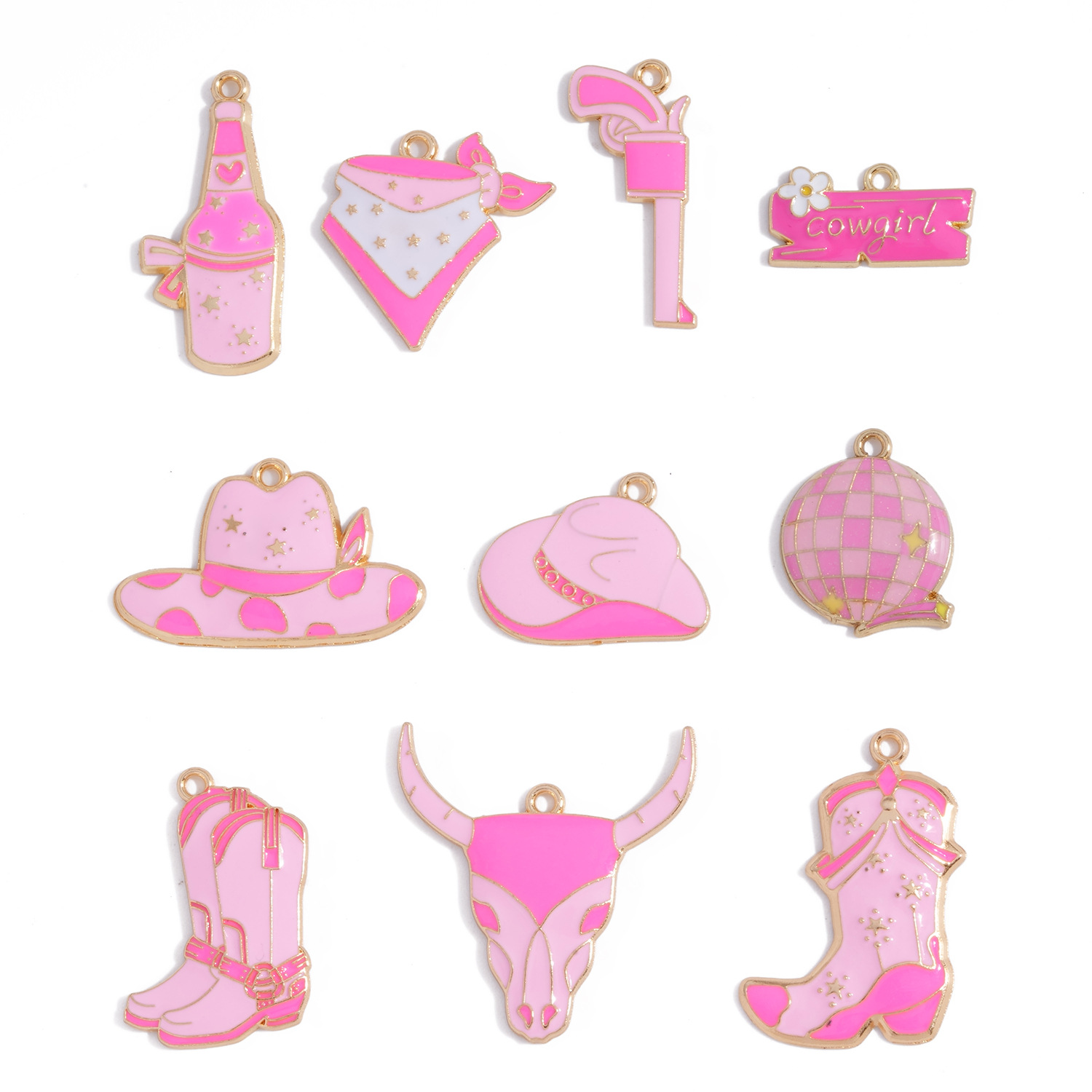Cowboy Cowgirl Enamel Charms A – Jewelry Making Event recenzja i cena