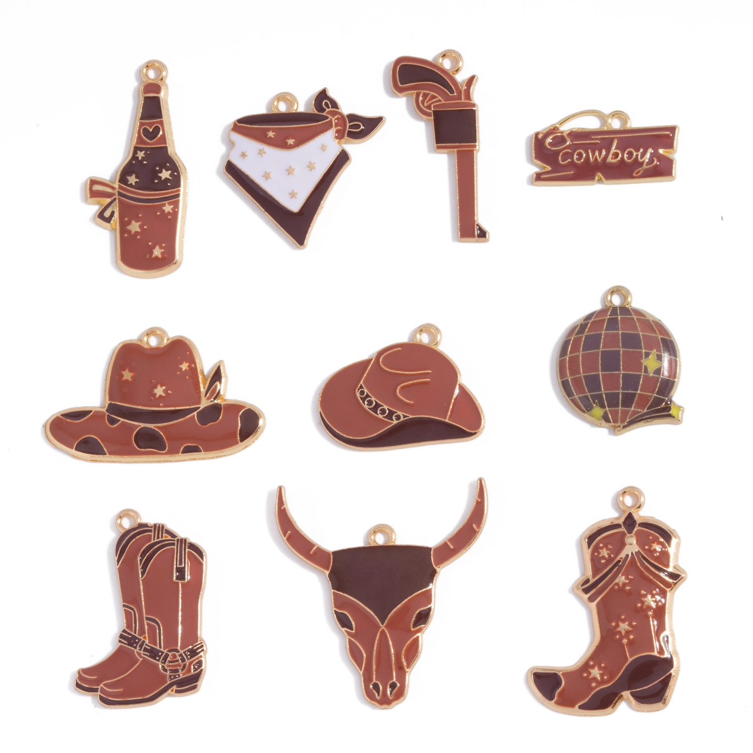 Cowboy Cowgirl Enamel Charms A – Jewelry Making Event recenzja i cena
