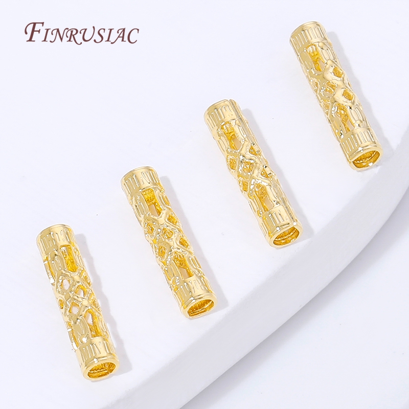 18K Gold Plated Long Tube Spac – Jewelry Making Youtube recenzja i cena