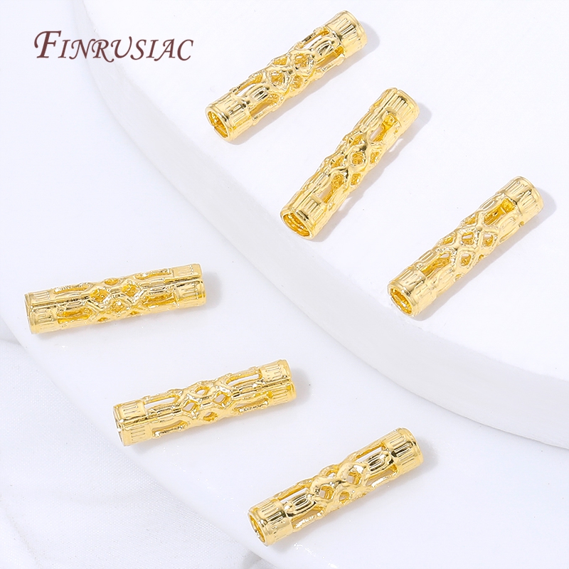 18K Gold Plated Long Tube Spac – Jewelry Making Youtube recenzja i cena