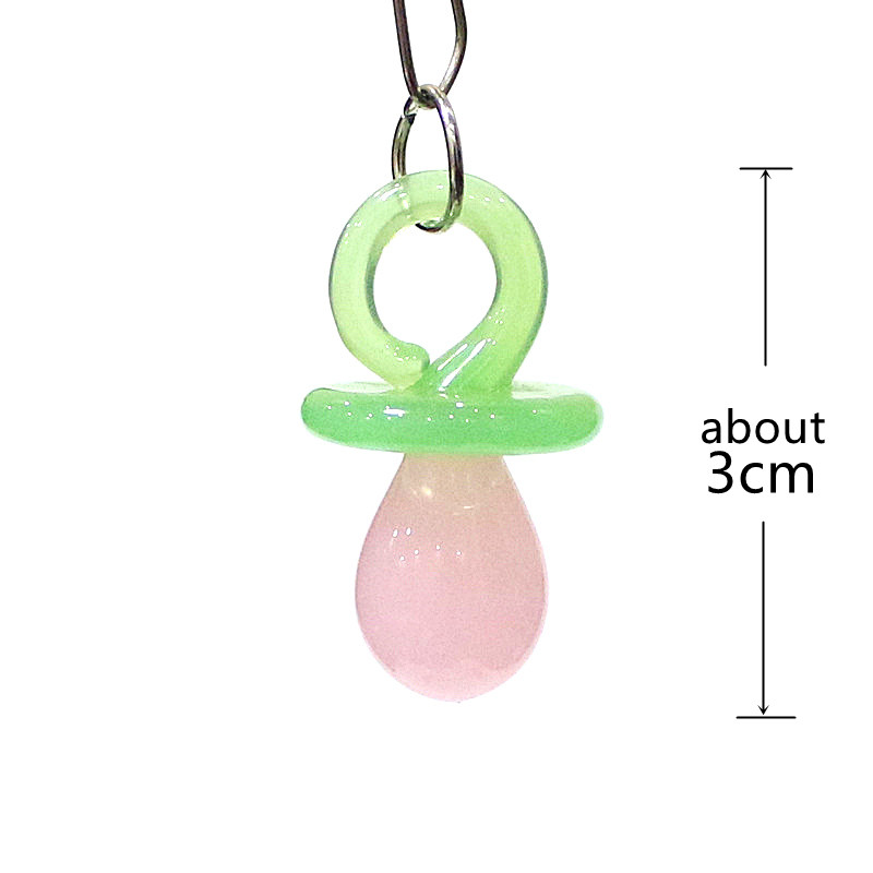 1PC Mini Glass Pacifier Charm  – Jewelry Making For Birthday Party recenzja i cena
