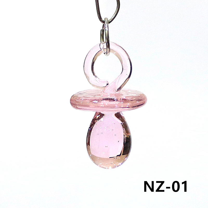 1PC Mini Glass Pacifier Charm  – Jewelry Making For Birthday Party recenzja i cena