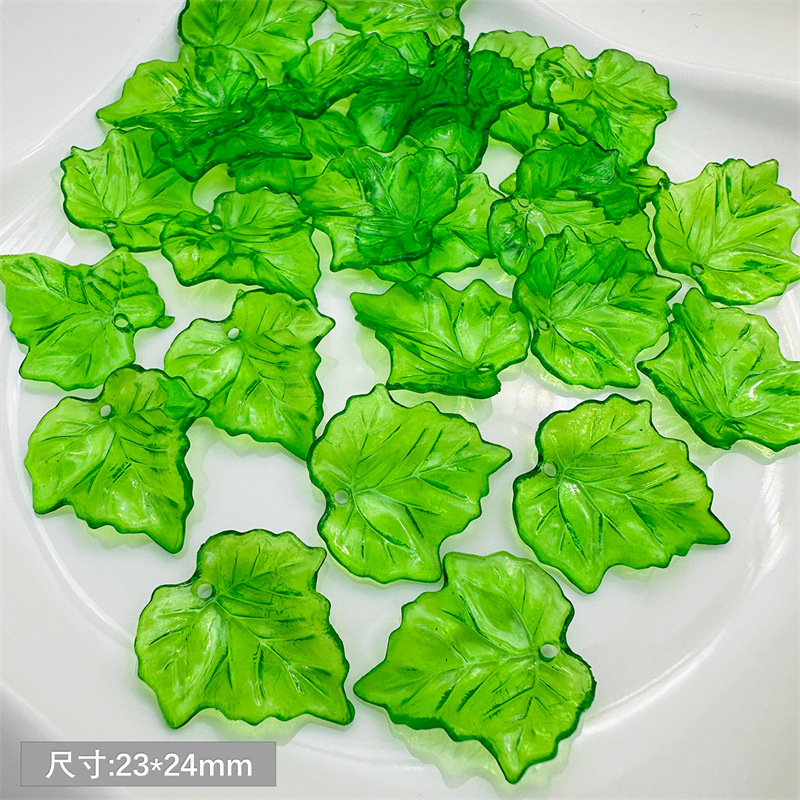 about 20pcs Green Acrylic Leaf – Jewelry Making Event recenzja i cena