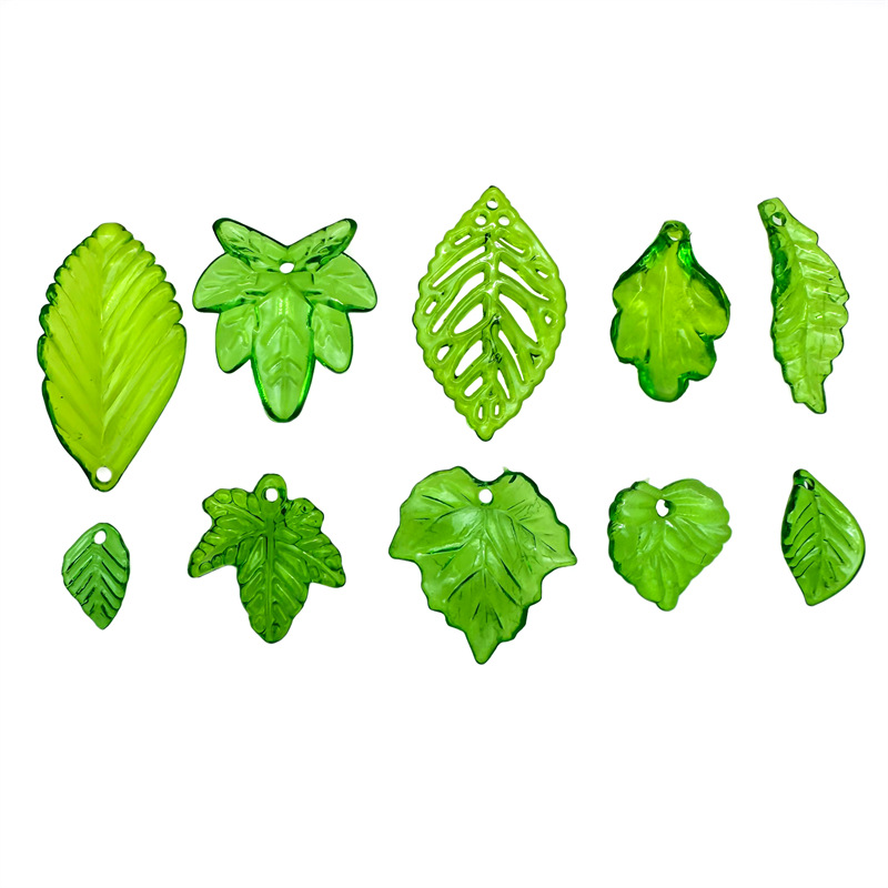 about 20pcs Green Acrylic Leaf – Jewelry Making Event recenzja i cena