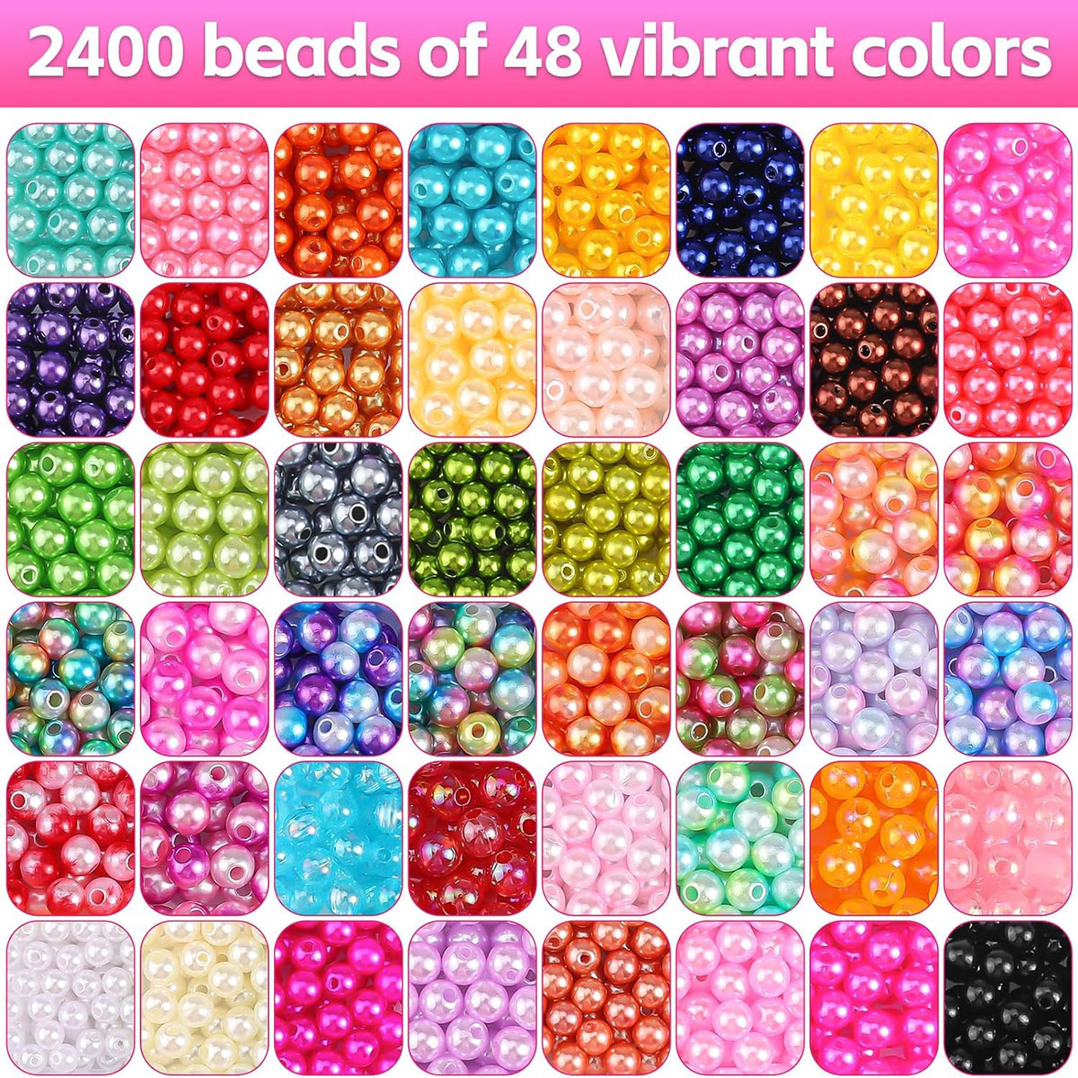 2400PCS 48 Compartments Pearl  – Jewelry Making Degree recenzja i cena