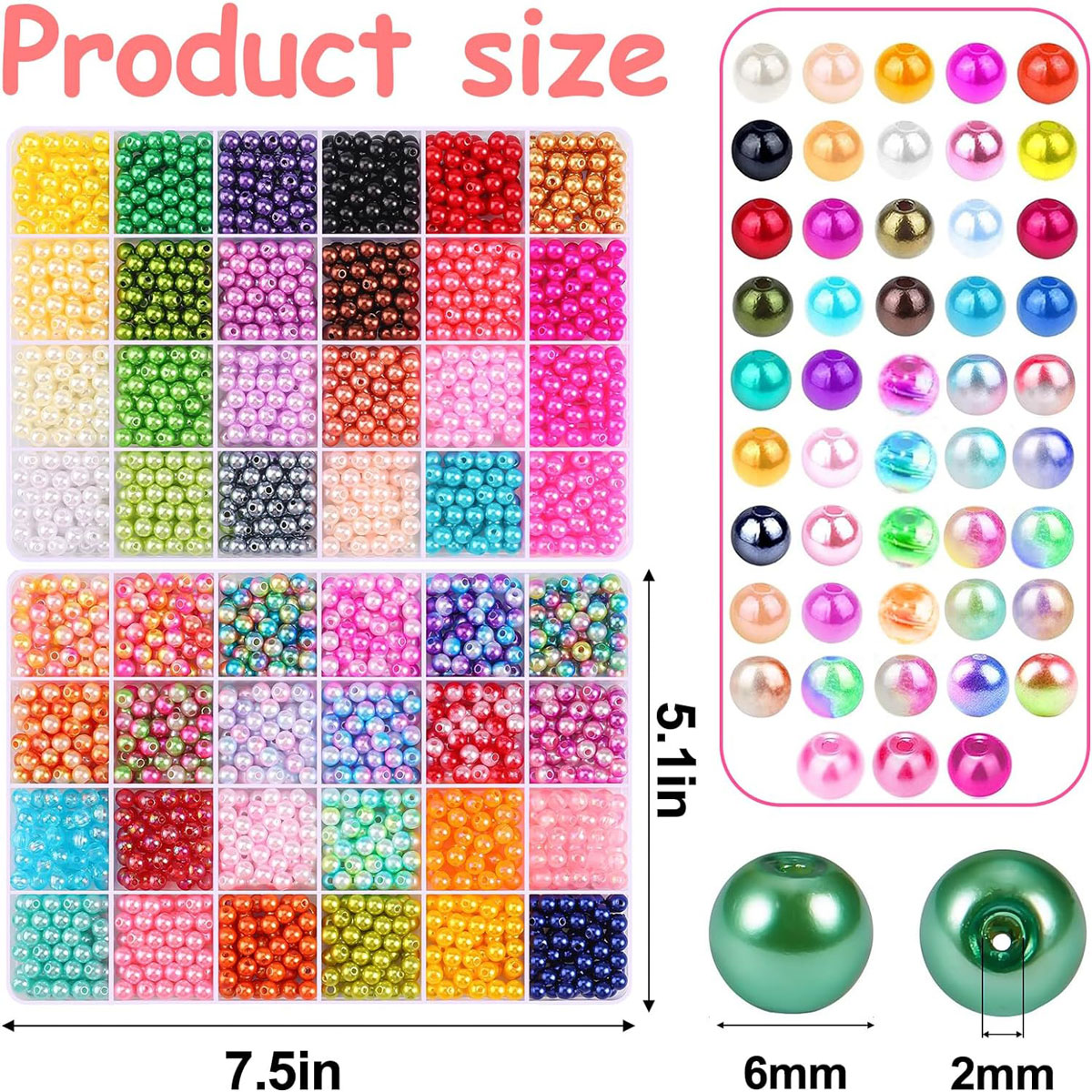 2400PCS 48 Compartments Pearl  – Jewelry Making Degree recenzja i cena