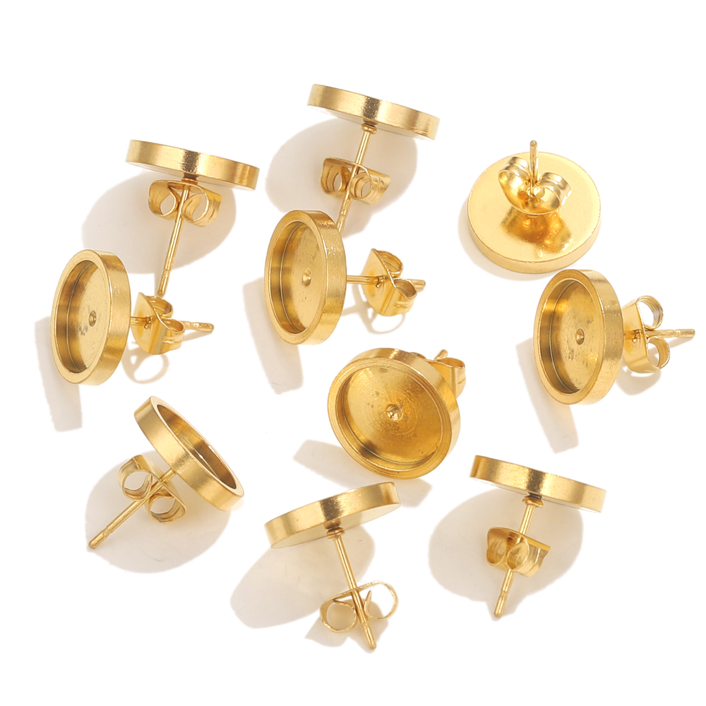 10pcs Stainless Steel Gold Ear – Jewelry Making Resin recenzja i cena