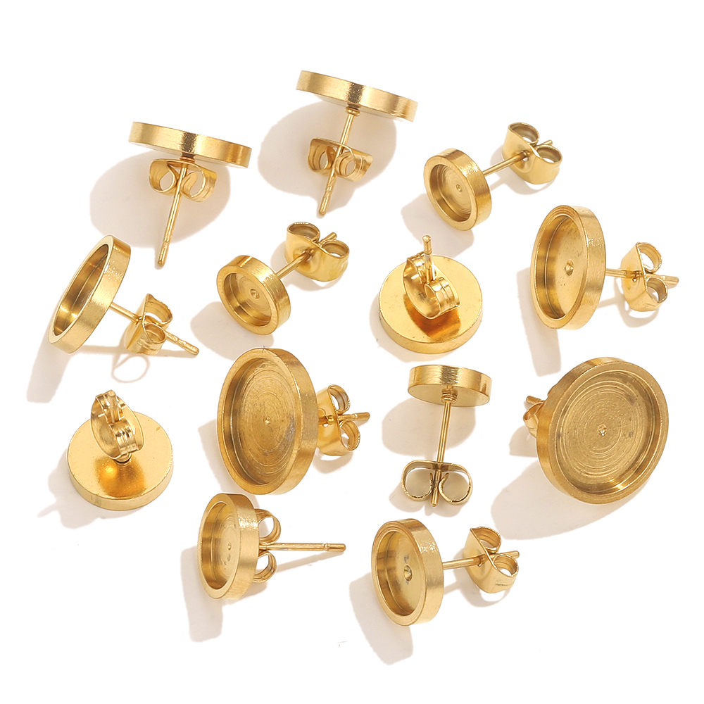10pcs Stainless Steel Gold Ear – Jewelry Making Resin recenzja i cena