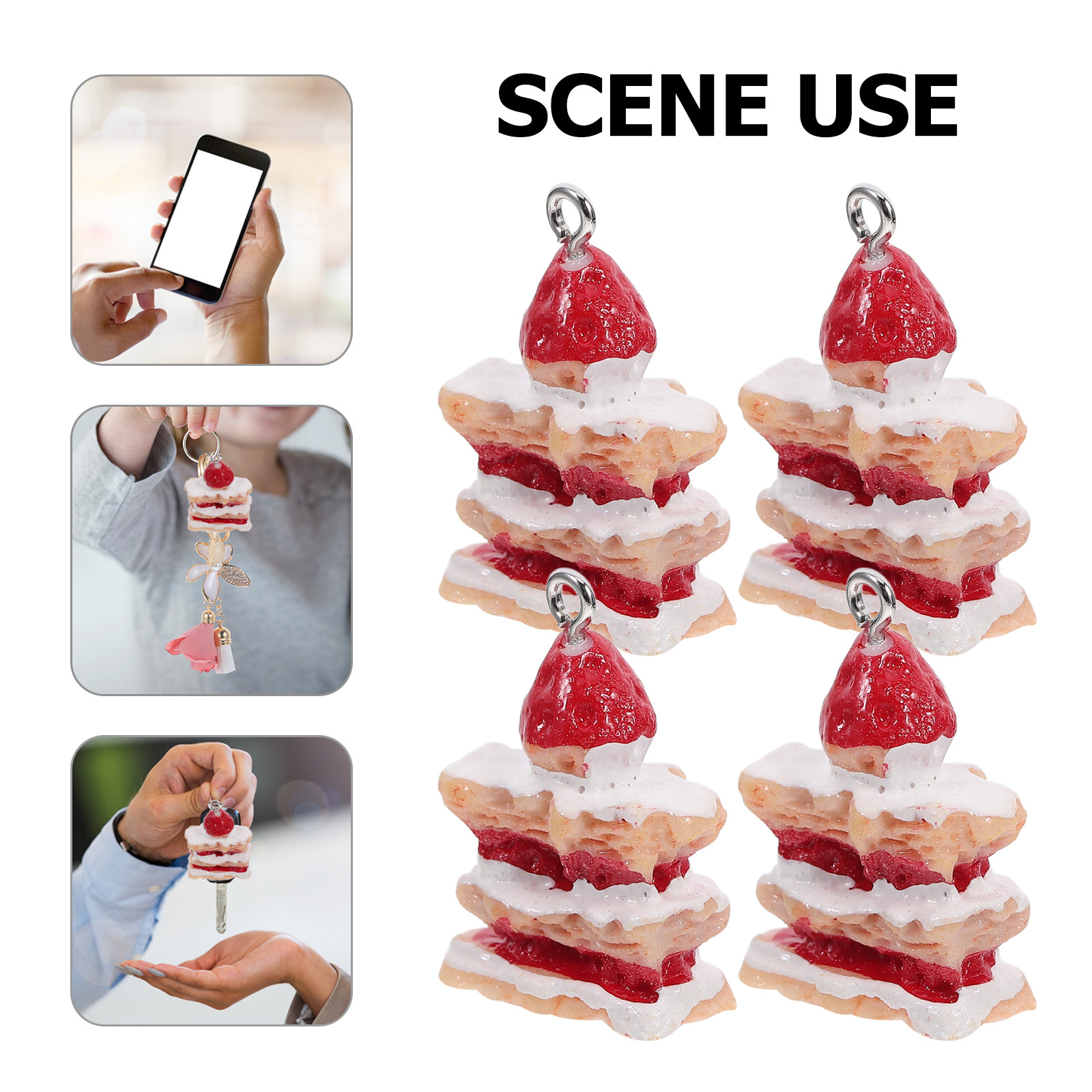 10Pcs Resin Strawberry Cake Ke – Jewelry Making Resin recenzja i cena