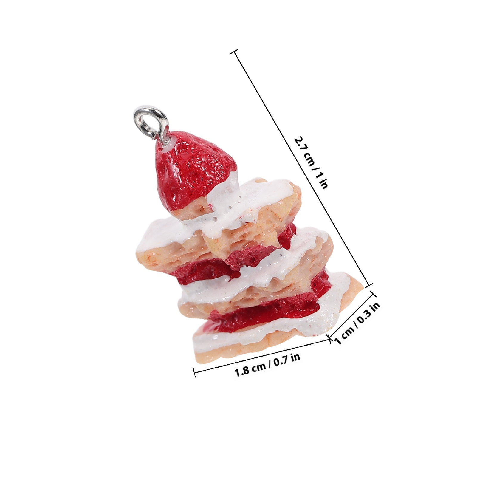 10Pcs Resin Strawberry Cake Ke – Jewelry Making Resin recenzja i cena